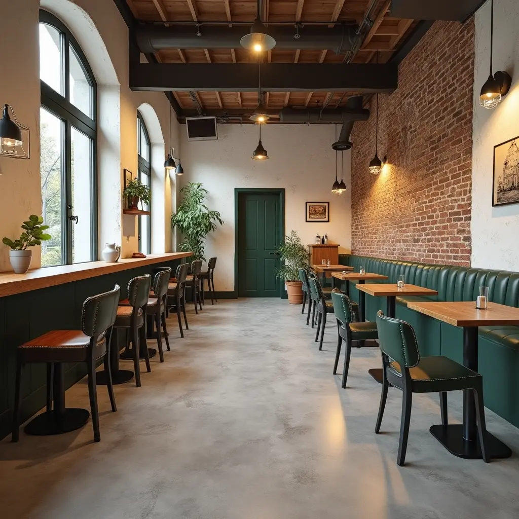 Microtopping floor for café in Dubai